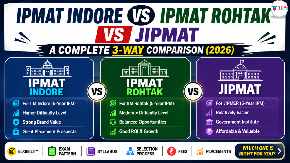 IPMAT Indore vs IPMAT Rohtak vs JIPMAT A Complete 3-Way Comparison (2026)